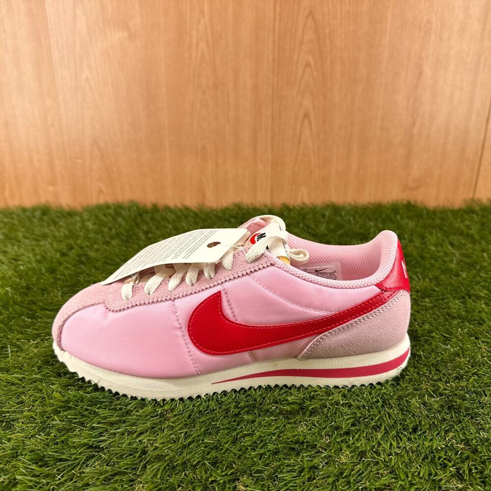 Nike Cortez TXT Soft Pink Fire Red Lifestyle Shoes HF9994-600 Women's Size 7 - Picture 6 of 7